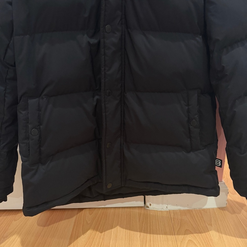 Aritzia Super Puff Reglar Length Black Puffer Jacket with Hood - Picture 5 of 16